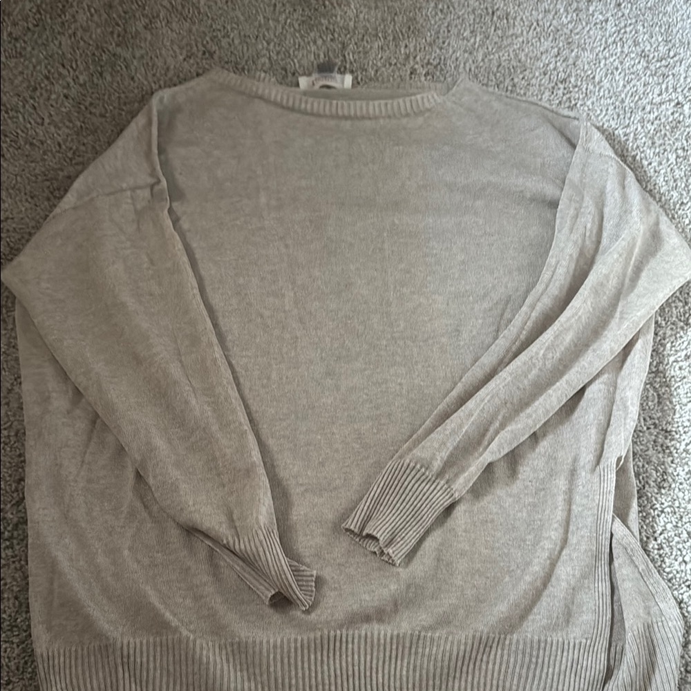 Tan Sparkly see through sweater